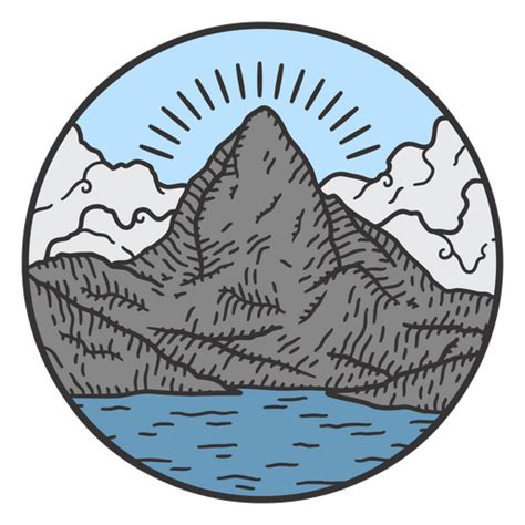 Lake Mountain Scene Icon For Free Download Freeimages