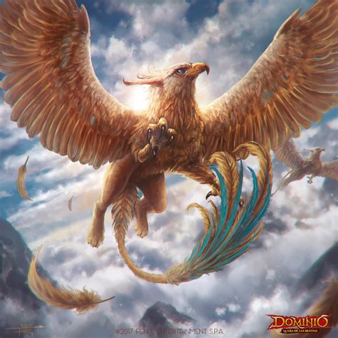 ArtStation Golden Gryphon Feig Felipe Pérez Mythical creatures fantasy Mythical animal
