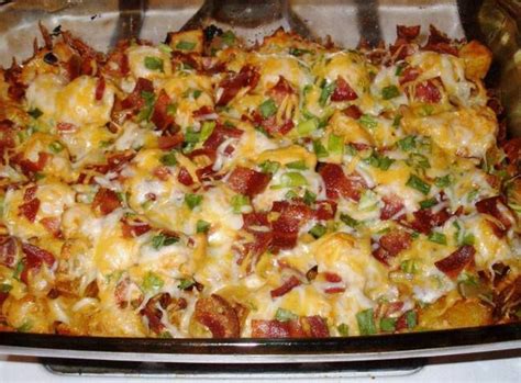 Mashed potatoes and mashed potatoes and mashed potatoes and mashed potatoes and scalloped potatoes. Loaded Baked Potato & Chicken Casserole | Recipe | Food ...