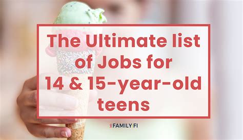 Don't let the idea of not having a car keep you from finding work. Jobs for 14 and 15-Year-Old Teens | 2020 Ultimate List - Family and FI