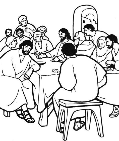Davinci Last Supper Coloring Sheet Coloring Pages