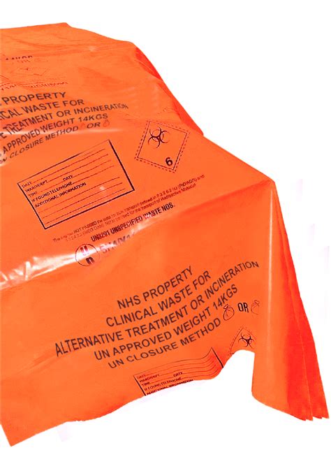 Orange Clinical Waste Bags Gv Health