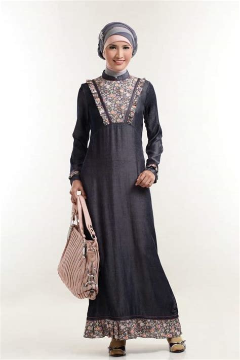 Model Baju Gamis Kombinasi Kain Songket Ragam Muslim
