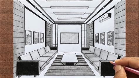 One Point Perspective Room Drawings How To Draw A Room Using 1 Point