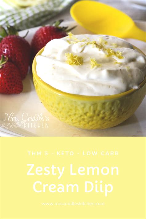 Zesty Lemon Cream Dip Food Sugar Free Desserts Free Desserts