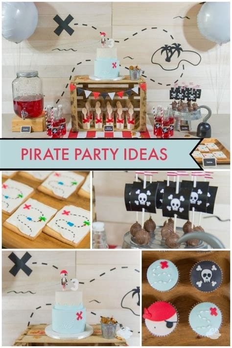 · draw treasure maps on paper place mats. A Boy's Pirate Birthday Party Dessert Table - Spaceships ...
