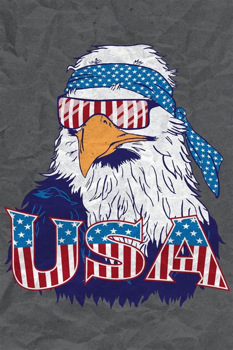 Usa Epic Patriot Bald Eagle Funny Cool Wall Patriotic Posters American