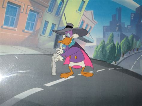 Disney Darkwing Duck Gas Gun Hand Painted Animation Cel Art