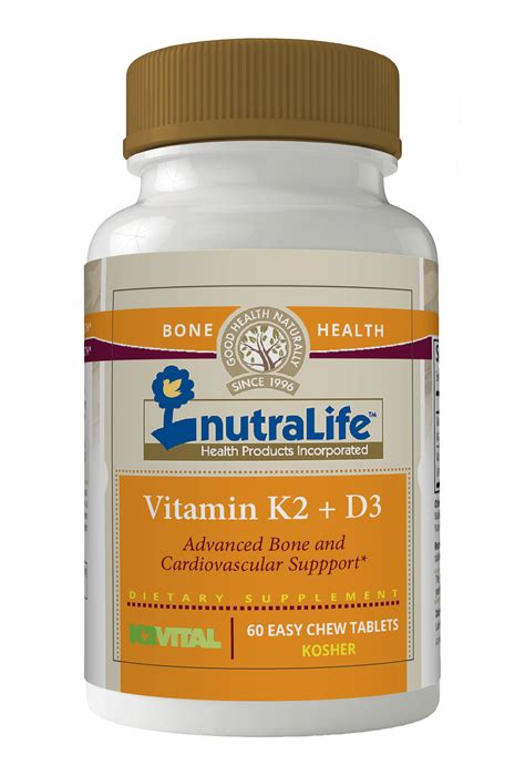 Find out more about this missing nutrient. Vitamin K2 and D360 Easy Chew Tablets | Nutralife Health ...
