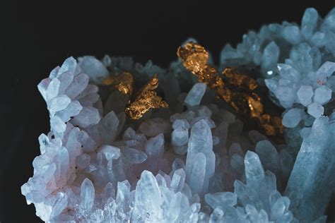 Sparkling Crystal Rock On Dark Background · Free Stock Photo