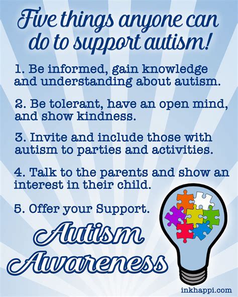Autism Support Five Things Anyone Can Do To Help Inkhappi