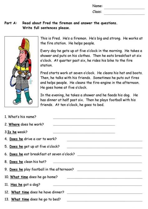 English worksheets and online activities. Reading Comprehension Worksheets | Reading comprehension ...