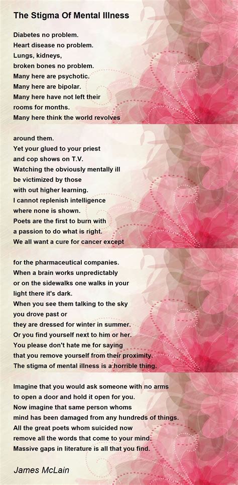 The Stigma Of Mental Illness The Stigma Of Mental Illness Poem By