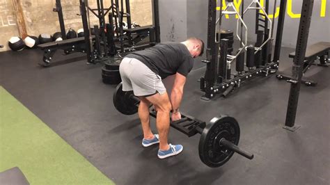 Angled Bar Wide Grip Bent Over Row Supinated Youtube
