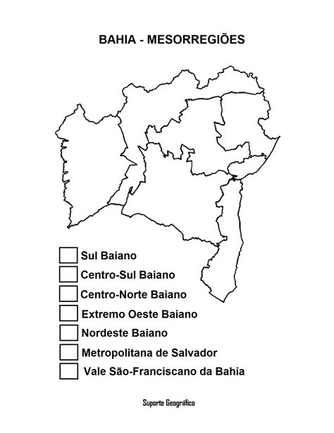 Atividade Com Mapa MesorregiÕes Da Bahia