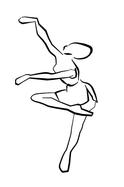 Minimalist Ballet Line Art Drawing 1i Mixed Media By Brian Reaves