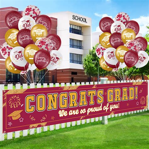 36pcs Graduation Banner 2023 Graduation Decorations Class Of 2023