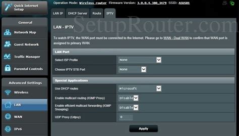 The general setup process works with most asus routers, however some steps may vary according to their model. Asus RT-N12HP_B1 Screenshot LANIPTV