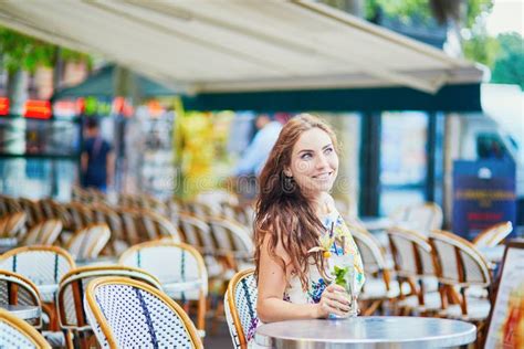 woman in parisian cafe with cocktail on a summer day stock image image of shoes europe 81291655