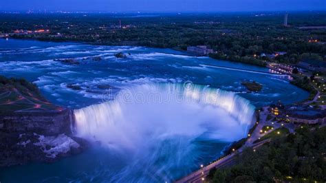 Niagara Falls At Night Stock Image Image Of Falls Sunset 82277327