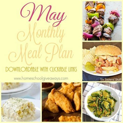May Meal Plan Downloadable With Clickable Links With Images Meal