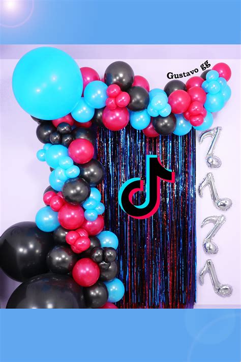 Heboland Tik Tok Musical Birthday Party Decorations Balloon Garland