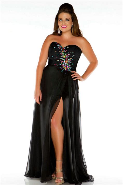 ☆ robe de mariée grande taille. Sexy robe longue de soirée noire fendue grande taille ...