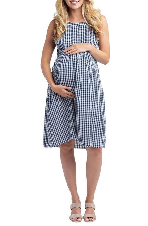 Nom Maternity Molly Gingham Maternity Dress Best Lightweight Maternity Dresses 2019 Popsugar