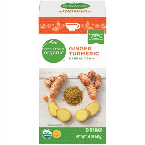 Simple Truth Organic™ Ginger Turmeric Herbal Tea 20 Ct Smiths Food