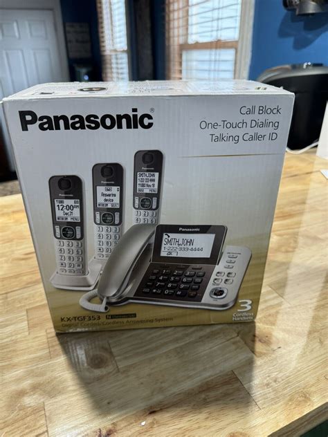 Panasonic Kx Tgf353n Phone System With 3 Handsets Champagne Gold