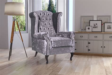 Massive range of velvet, fabric, leather and patchwork wingback, fireside, bedroom and occasional chairs. Details about New Glitz Crushed Velvet Fireside Chelsea ...