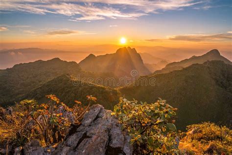 The Beautiful Sunset Over Doi Luang Chiangdao The Third Highest
