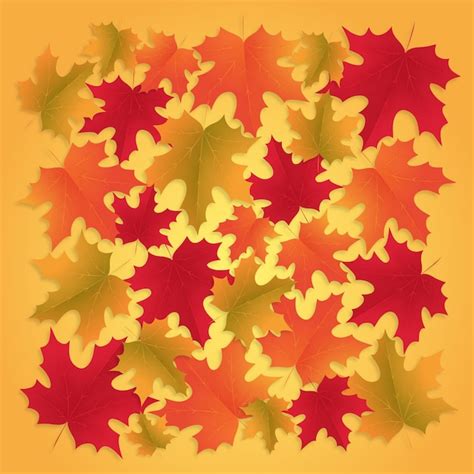 Premium Vector Colorful Autumn Maple Leaves Background Wallpaper