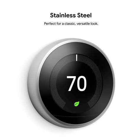 Nest Smart Learning Thermostat 3rd Generation Stainless Steel