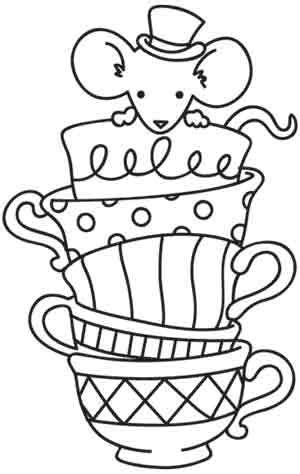 Download Mouse Tea Party | Urban Threads: Unique and Awesome Embroidery Designs | Paper embroidery ...