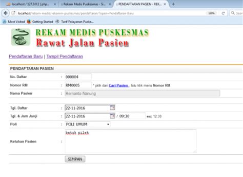 Sistem Informasi Rekam Medis Pasien Di Puskesmas Berbasis Web Dengan