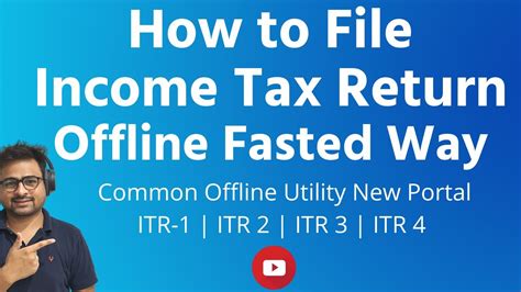 How To File Income Tax Return Offline In New Portal Itr 1itr 4itr 2