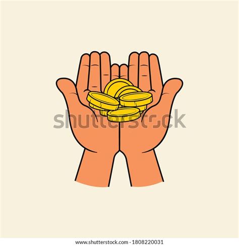 Vector Image Hand Giving Money Charity Stock Vector Royalty Free
