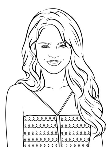 Truth be told, visual lessons are regularly viewed as quite possibly the main factors that add a ton to a kid's initial development and improvement. Selena Gomez coloring page | Free Printable Coloring Pages