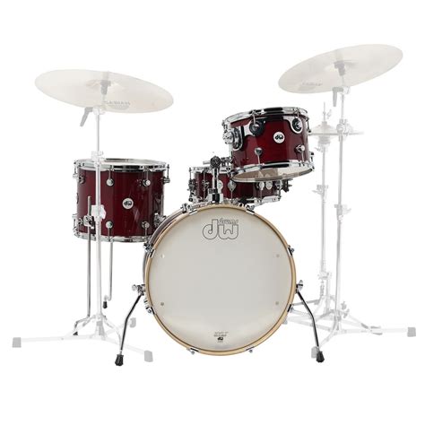 Dw Drums Design Frequent Flyer 20 Shell Pack Gloss Cherry Stain Gear4music