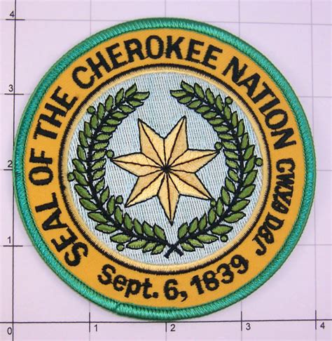 Oklahoma Seal Of The Cherokee Nation Tahleqah Tribal Patch