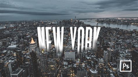 How To Integrate Type Into A Cityscape In Photoshop Youtube