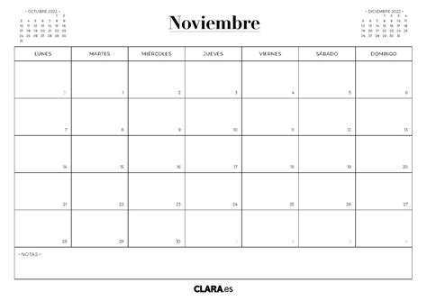 Tu Calendario De Noviembre 2022 Para Imprimir
