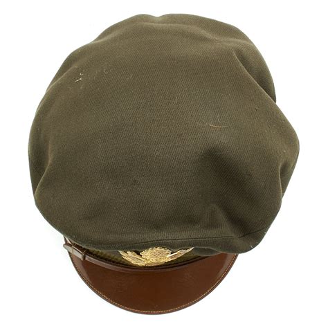 Original Us Wwii Usaaf Officer Od Green Crush Cap By Imperial Cap Wo