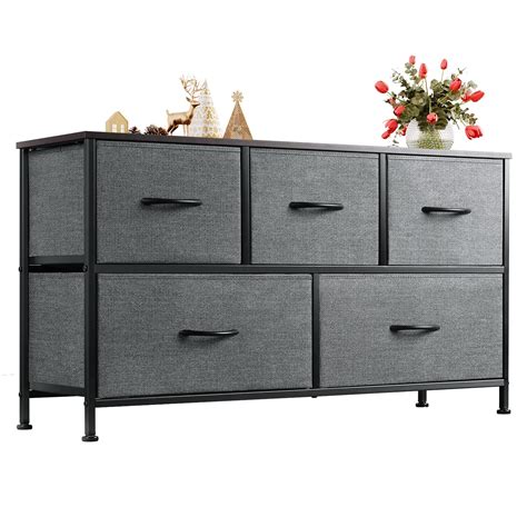 Buy WLIVE Dresser For Bedroom With 5 Drawers Wide Chest Of Drawers