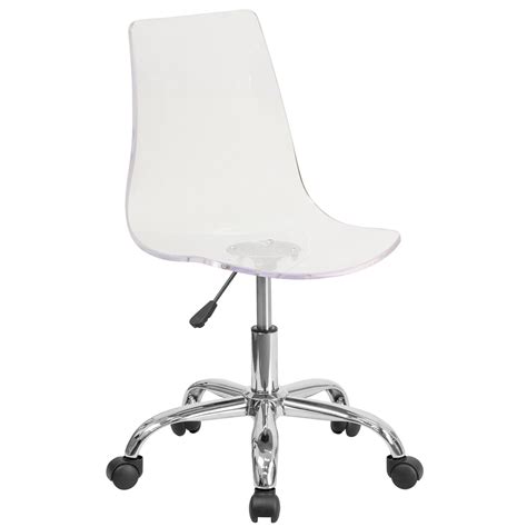 Get 5% in rewards with club o! Adjustable Clear Office Chair Task Seat Modern Rolling ...