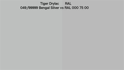 Tiger Drylac 049 99999 Bengal Silver Vs RAL RAL 000 75 00 Side By Side