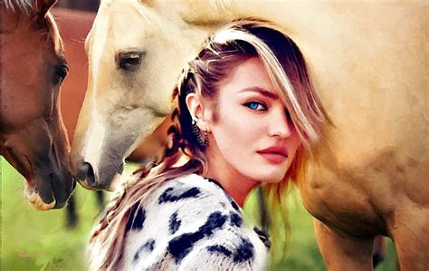 1920x1080px 1080p Free Download Candice Swanepoel ~ Oil Painting