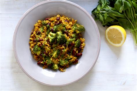 Turmeric Rice With Beans And Broccoli • The Antidote Kitchen