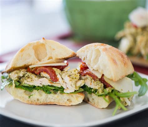 Chicken Pesto Picnic Sandwiches From The Hot Plate